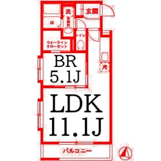 ソレアード ビスタ 三ッ沢【2階】の間取り