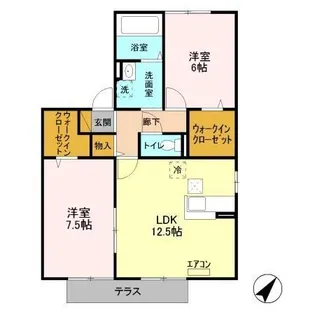 ヴィクトワール・コート【1階】の間取り