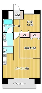 ラティス上鳥羽【2階】の間取り