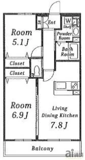 東京都西東京市北町1【マンション】の間取り