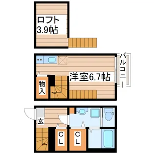 Fine Court仙台卸町【1階】の間取り