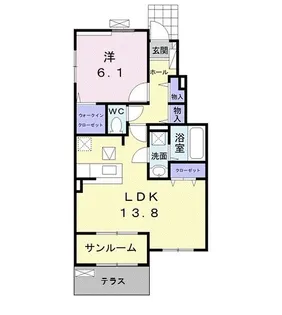 スリジエ リアン セカンド C【1階】の間取り