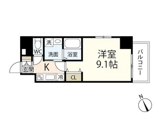 ソアヴィータ祇園大橋【9階】の間取り