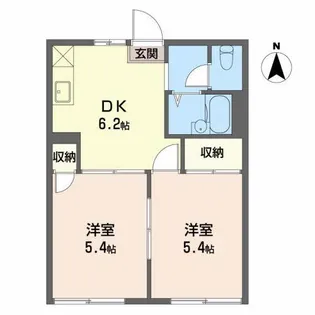 フレグランス グリンピース【2階】の間取り