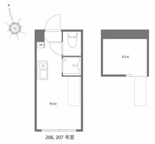 東京都杉並区高円寺南5【アパート】の間取り