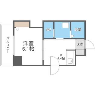 北海道札幌市中央区南二条西19【マンション】の間取り