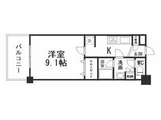 アヴィニールグランデ金田【7階】の間取り