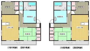 サニーコート松ヶ丘【1階】の間取り