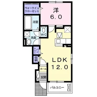 キャット ディオ【1階】の間取り