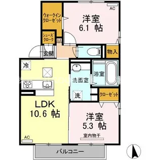 アールエム吉尾【2階】の間取り