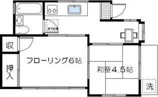 ハウスクレッセント【2階】の間取り