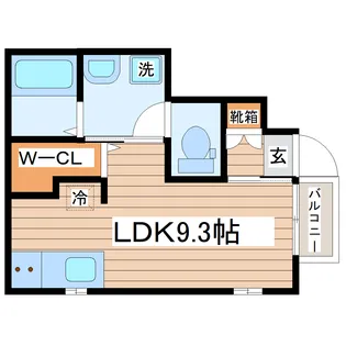 メトロコート六丁の目【1階】の間取り