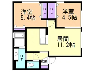 フラッツ大野【1階】の間取り