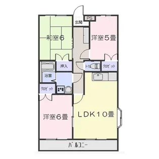 スペーシア春日居【2階】の間取り