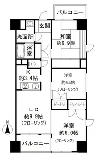 SHフラット【2階】の間取り