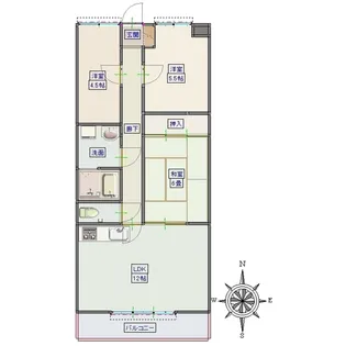 ボヌール星島(Bタイプ)【2階】の間取り
