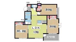 Grand Soleil 岡本【2階】の間取り
