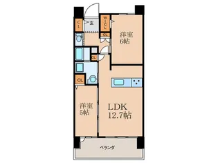 グランドパレス黒崎ランドマークス【4階】の間取り