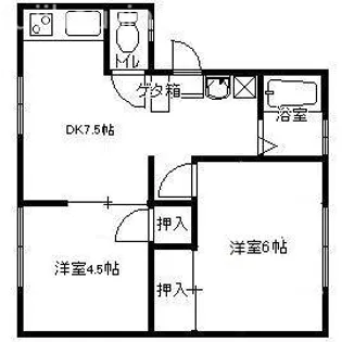 カーサビアンカA棟【1階】の間取り