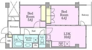 カスタネア栗平【6階】の間取り