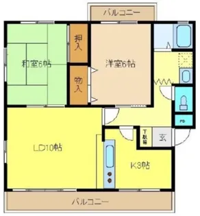 TSコーポ【2階】の間取り