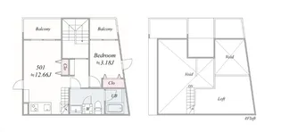 the trias shibuyahonmachi【4階】の間取り
