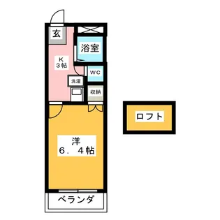 フォンテーヌ不二【2階】の間取り