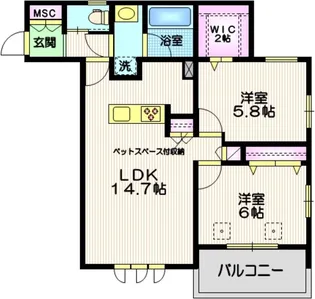 ラディアンス【2階】の間取り
