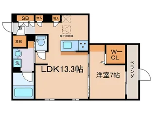 シャーメゾン御所一条【1階】の間取り
