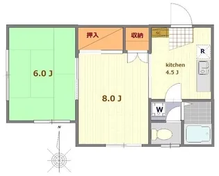ハイムなでしこ【1階】の間取り