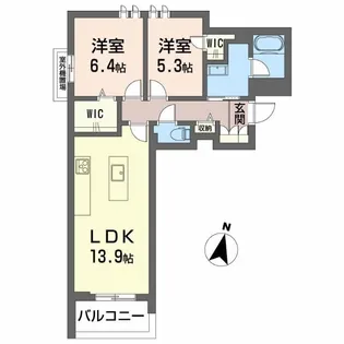 シャーメゾン弁天【2階】の間取り