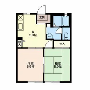 フレグランス相川 B【1階】の間取り