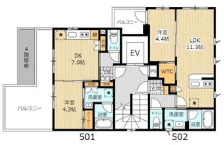 Metro Gate【5階】の間取り