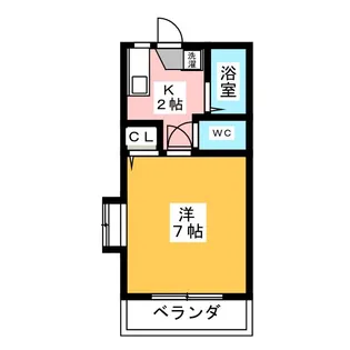 メゾンミカタC【1階】の間取り