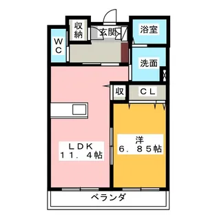 プリウス相原郷【2階】の間取り