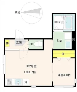 coty糀谷【3階】の間取り