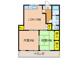 プリヴェ-ル中山【3階】の間取り