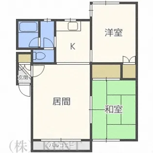 サンライズ八軒【2階】の間取り