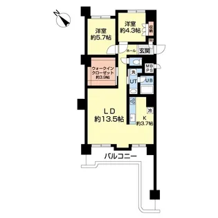 ダイアパレス白石第二【7階】の間取り