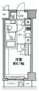 スパシエ グランス 早稲田【6階】の間取り