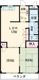 ボヌール西大寺B【2階】の間取り