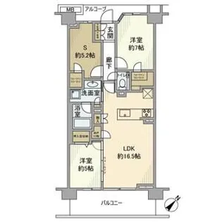 プラウドシティ越中島 アクアテラス棟【5階】の間取り