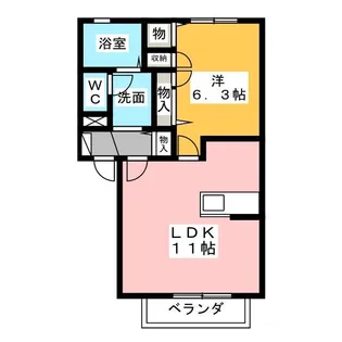 カトレア.S III【1階】の間取り