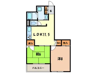 グリシ-ヌ静徳【3階】の間取り
