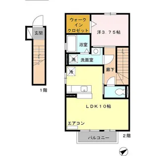 フォレストII【2階】の間取り