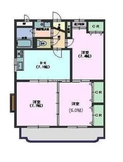 すずらん館 A【2階】の間取り