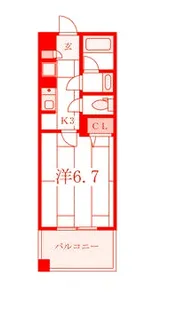 ライムレジデンス汐入【7階】の間取り