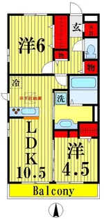 レイストリーフ【1階】の間取り