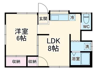鈴野荘【1階】の間取り