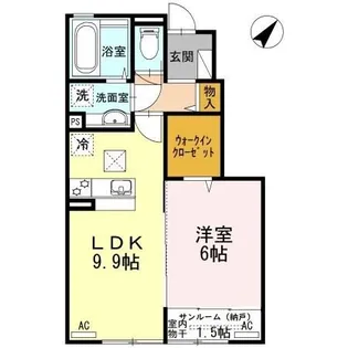 スマイリィハウス愛野【1階】の間取り